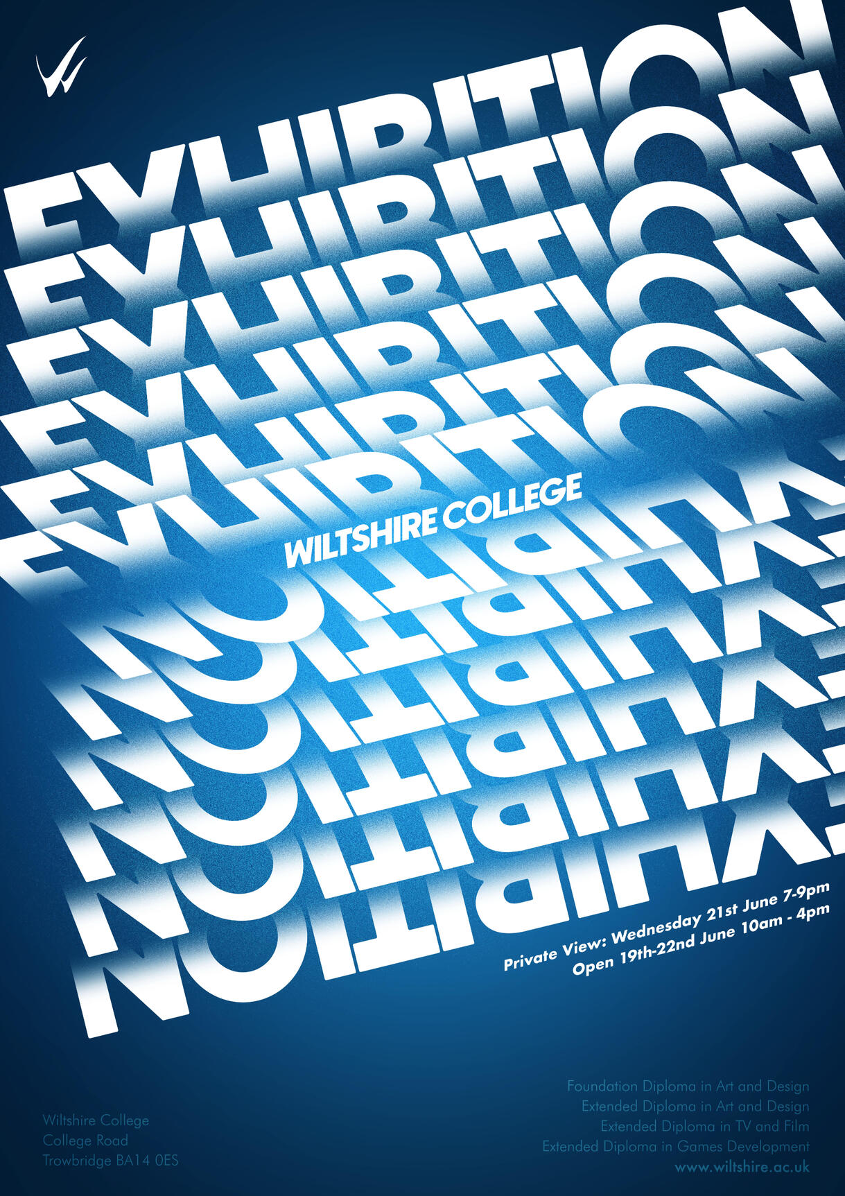 Wiltshire College Exhibition Poster 2023
